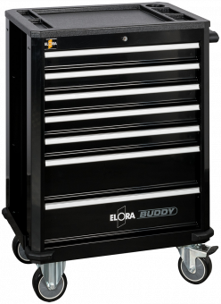 Roller Tool Cabinet Buddy black, empty, ELORA-1210-L7 1210000006000