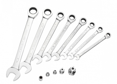 Set-Combination Spanner with Ring Ratchet, inch Code