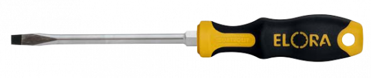 Screwdriver, plain slot 2,5x14,0,  with forged hexagon for spanner drive, ELORA-539-IS 250 0539022505500