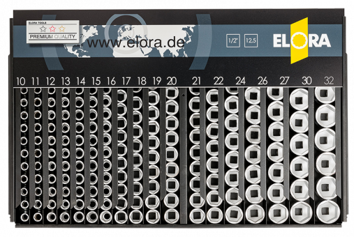 Socket display dispender empty for 1/2" sockets, ELORA-770-LSP 1 0770510102000