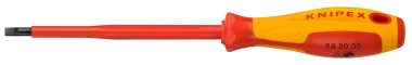 Screwdrivers for slotted screws insulating multi-component handle, VDE-tested burnished 