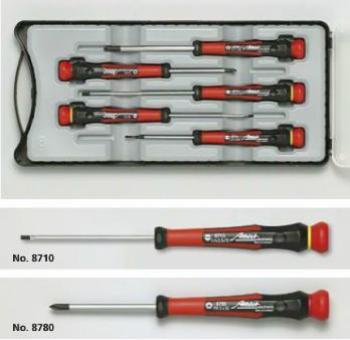Electronic screwdriver set, slotted + cross-recessed (PH) 