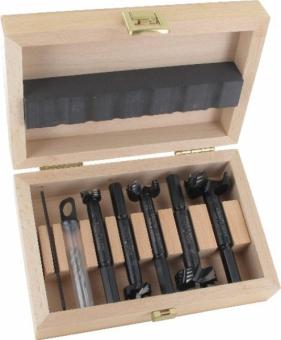 Bormax® 2.0 Prima (Pilot Guided), Ø 5 pcs. Set in wooden case Ø 15, 20, 25, 30, 35 mm mm<br><br>Staketen-Bormax®, 5 pcs. In wooden case. Ø 15, 20, 25, 30 and 35 mm 